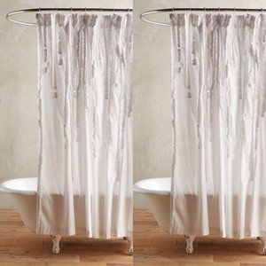 Anthropologie Draped Wisteria Shower Curtain